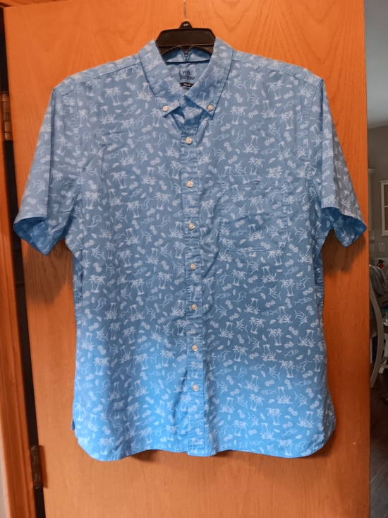 croft & barrow Other - Mens Size XXL Croft & Barrow Blue Short-Sleeve Slim Fit Button-Down Shirt